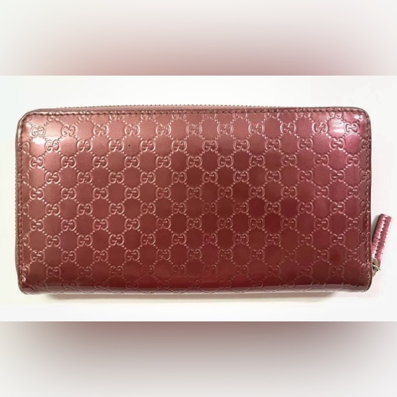 EUC, Gucci Guccissima Micro GG Patent Leather Long Wallet With Box - Picture 4 of 13